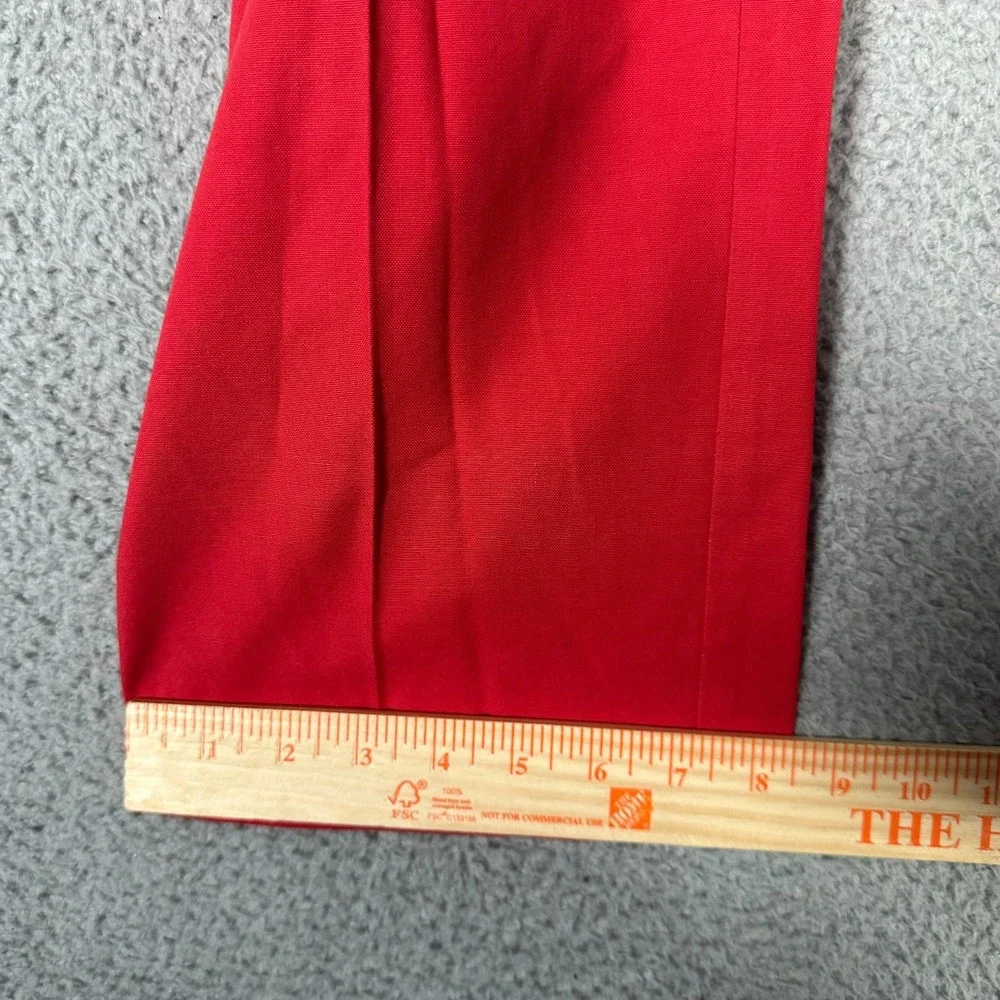 Isaia Napoli‎ Pants Mens 54R 35x31 Red Cotton Casual Flat Front Chino Trousers